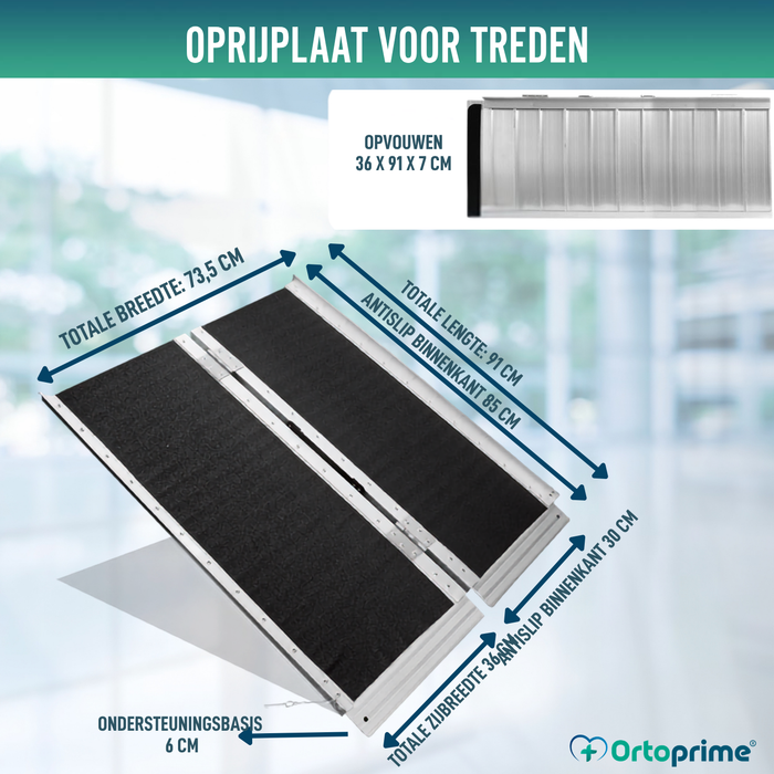 Oprijplaat voor Rolstoel Opvouwbare Drempelhulp Draagbaar