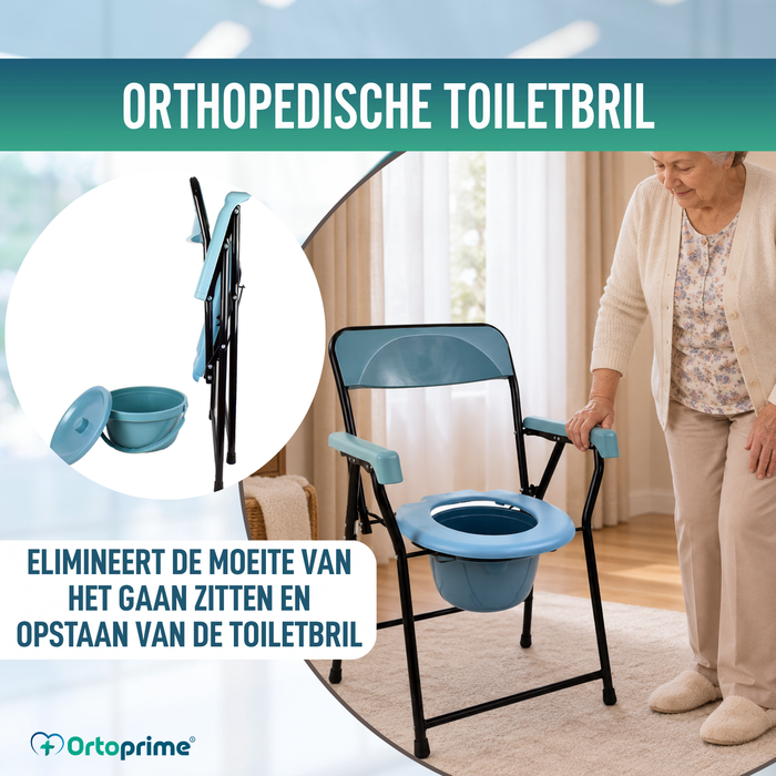 Opvouwbare WC-Stoel Senioren | Draagbaar Toilet Volwassenen