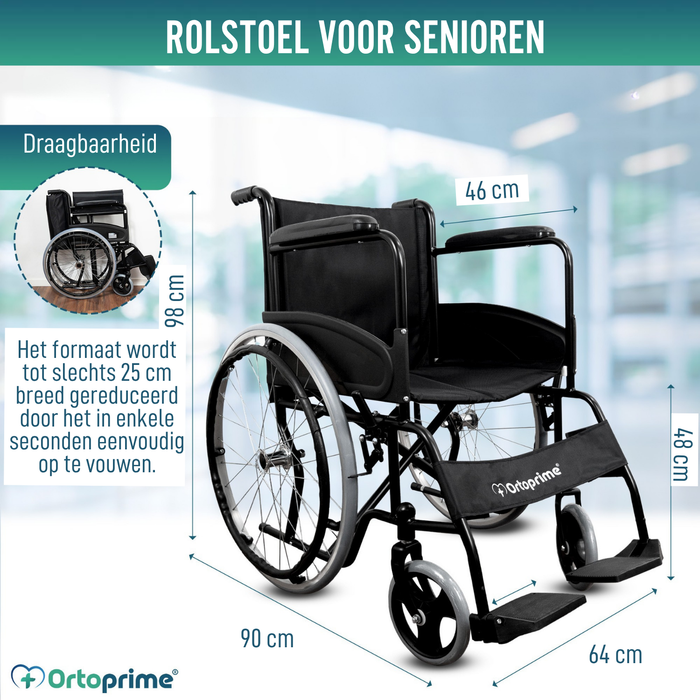 Rolstoel Opvouwbaar Zelfaandrijvend Veiligheidsgordel