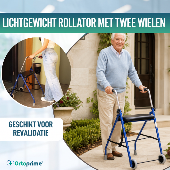 Rollator voor Ouderen 2 Wielen | Plooiende Rollators voor Volwassenen