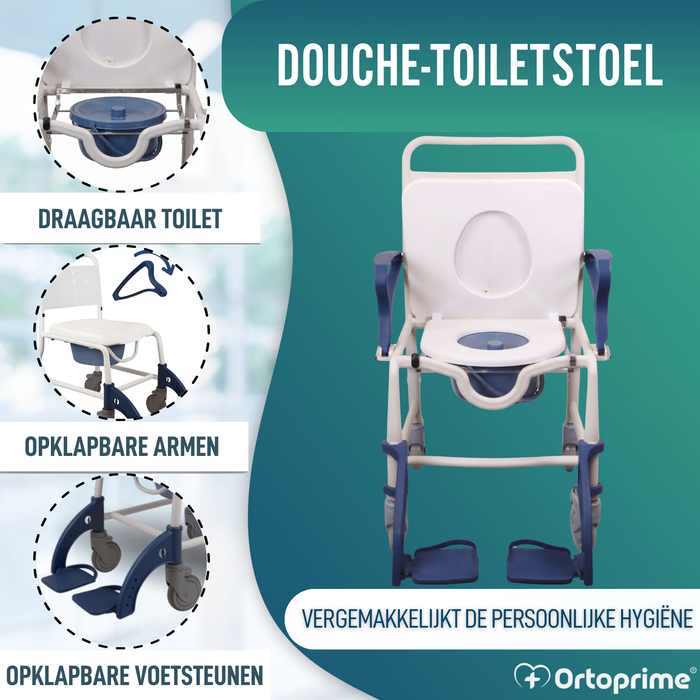 Douch WC Stoel Volwassenen Met Klaparmen & Voeten | WC
