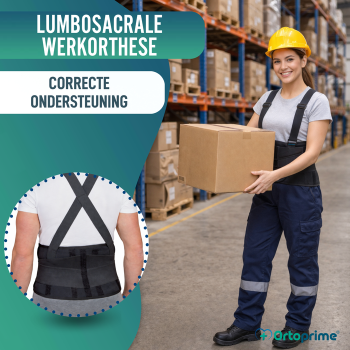 Lumbosacrale Werkbrace met Banden | Verstelbare Orthese