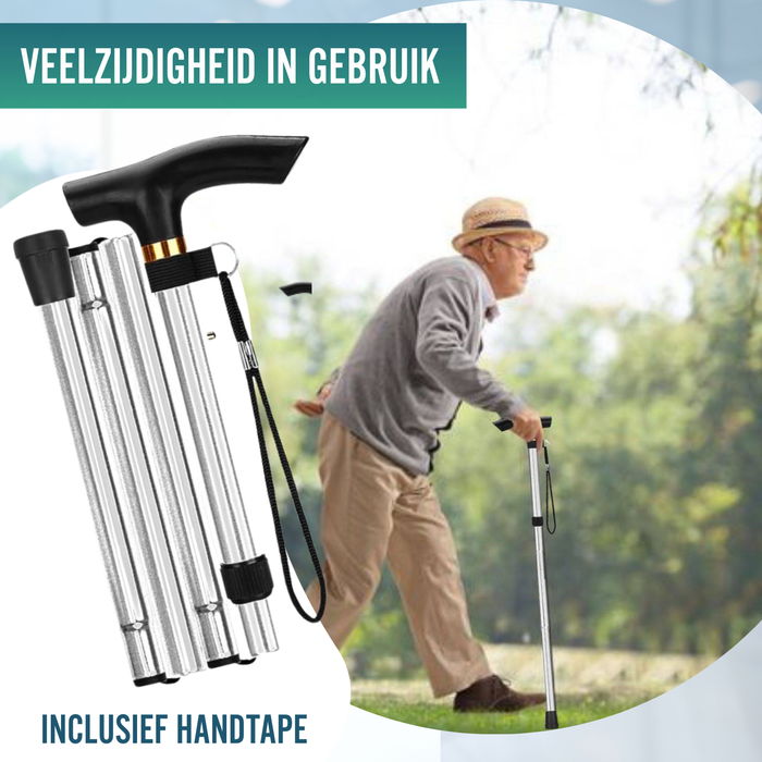 Orthopedische Wandelstok voor Lopen Verlengbaar | Zilver