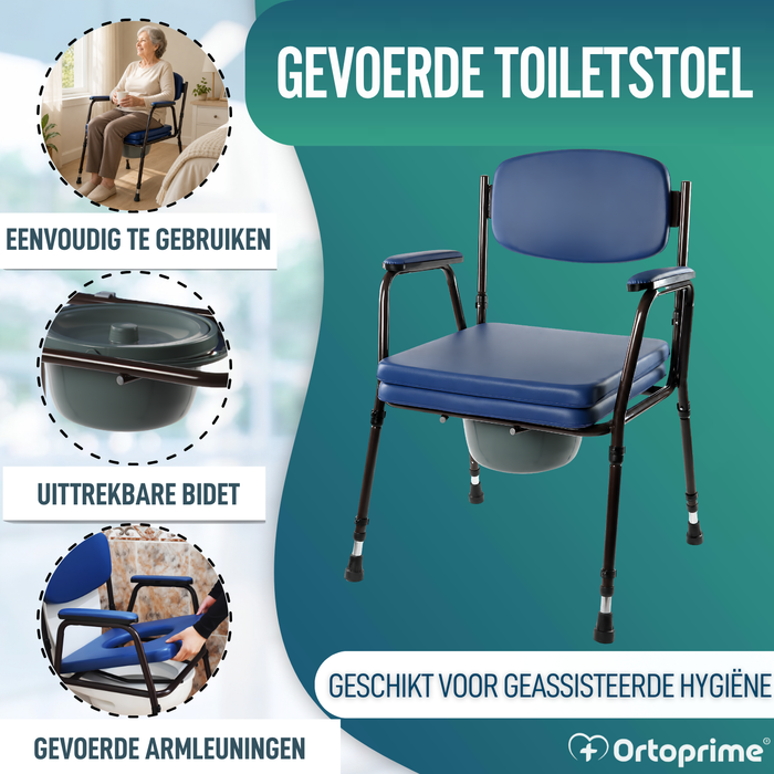 Gewatteerde WC-stoel met Draagbaar Toilet