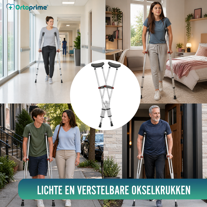 Aluminium Okselkrukken Verstelbaar | Set van 2