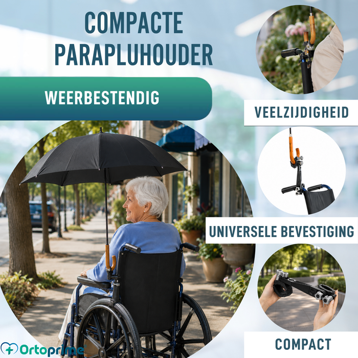 Universele Parapluhouder voor Rolstoelen en Rollators