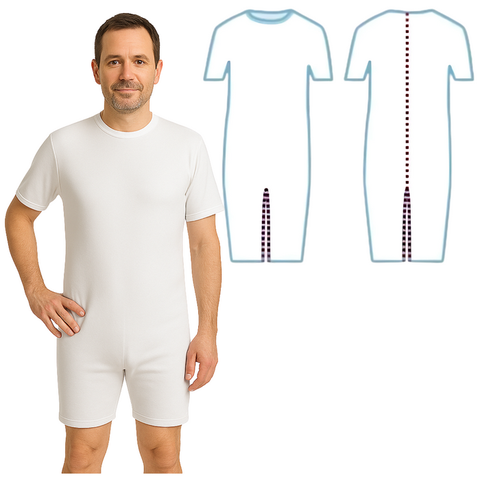 Luierpyjama met ritssluiting | Korte mouwen