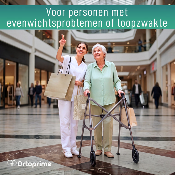 Ultralichte Opvouwbare Rollator Met 2 Wielen | In Hoogte Verstelbaar