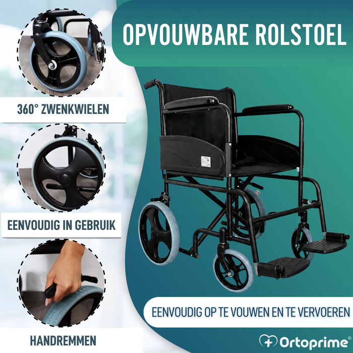 Opvouwbare Orthopedische Rolstoel voor Volwassenen