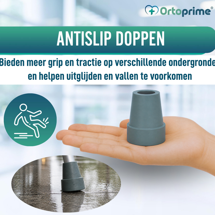 Antislip Dop voor Wandelstok en Kruk | 2 stuks