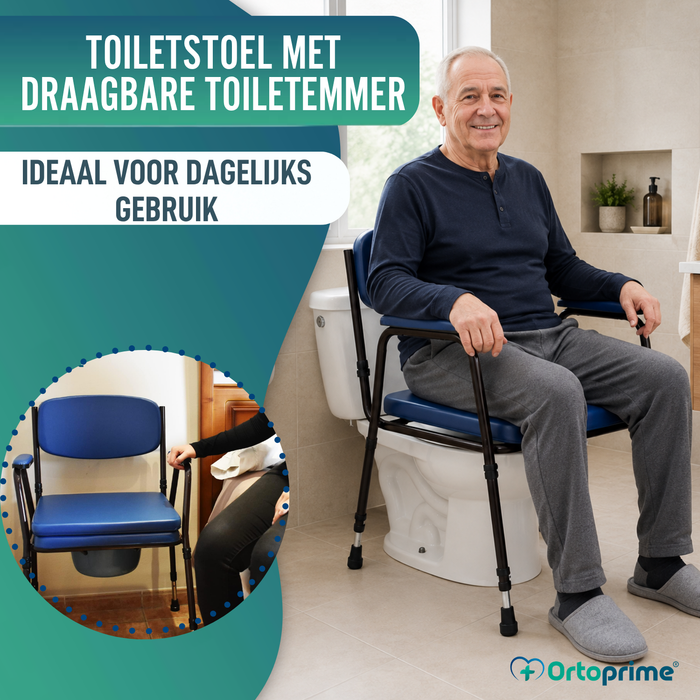 Gewatteerde WC-stoel met Draagbaar Toilet