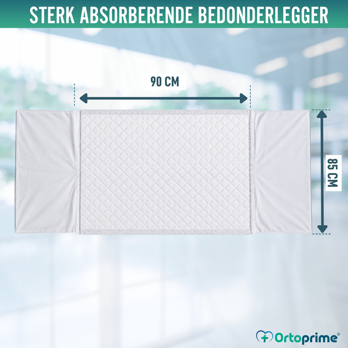 PACK 2 Absorberende Wasbare Eco Onderleggers Bed 135cm 3,15 Liter/m2