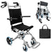 Silla ruedas aluminio plegable para transporte ancianos
