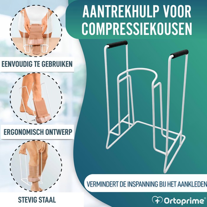 Schoenlepel voor Compressiekousen en Sokken | Met basis