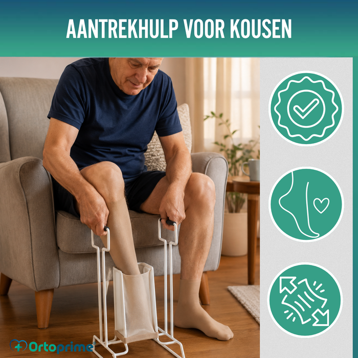 Schoenlepel voor Compressiekousen en Sokken | Met basis