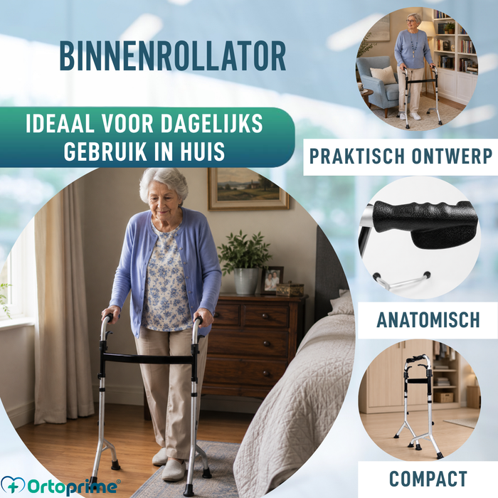 Looprek zonder Wielen met Opklapbare Handgrepen | Verstelbaar