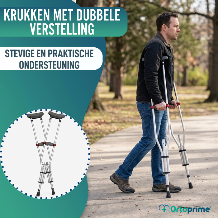 Aluminium Okselkrukken Verstelbaar | Set van 2