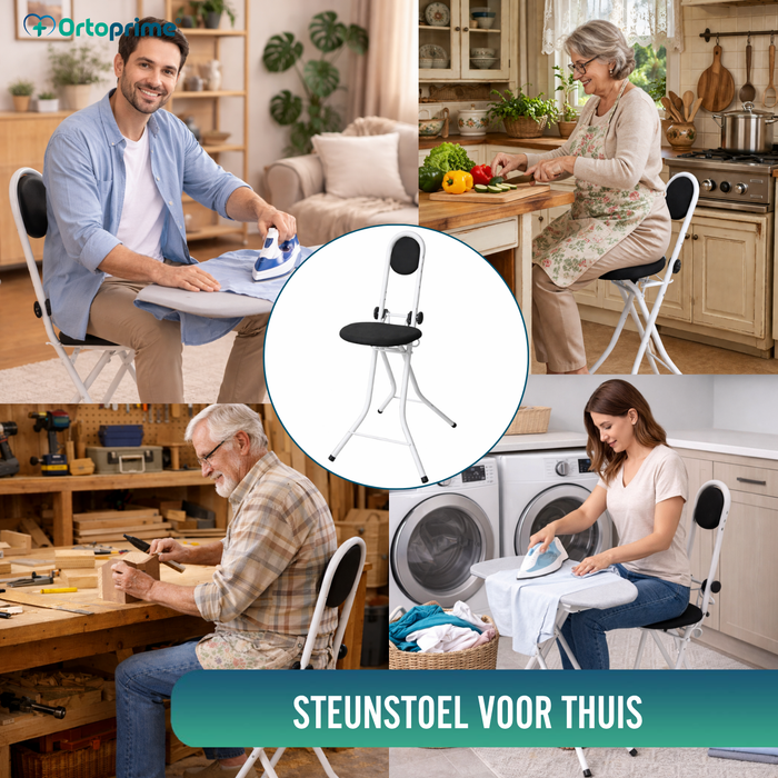 Steunstoel met Rugleuning | In Hoogte Verstelbaar