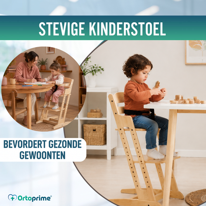 Evolutieve Kinderstoel van Hout | Verstelbare Hoogte