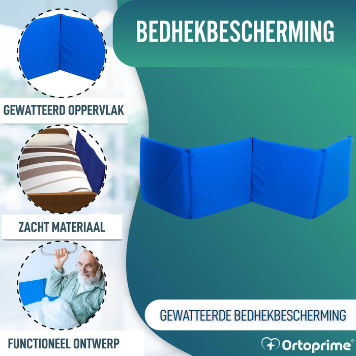 Schuimgevoerde Bedhekbeschermer tegen Vallen