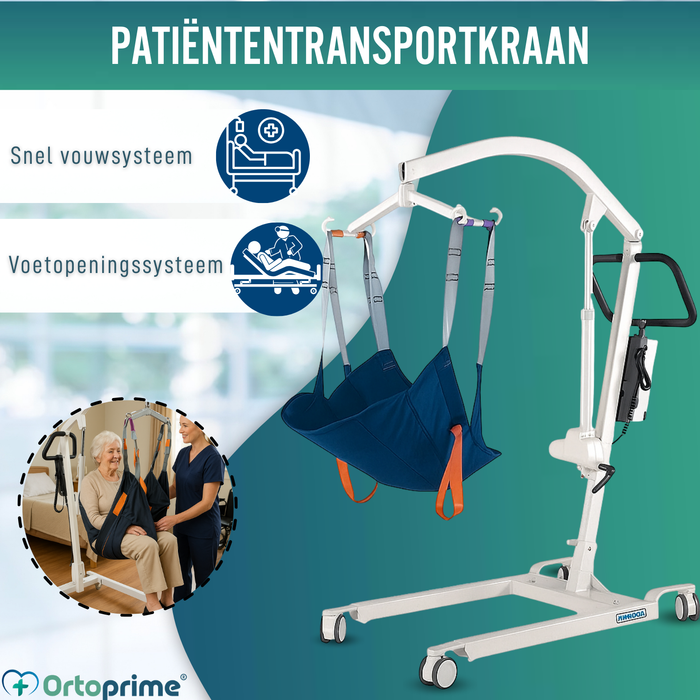 Robuuste Tillift voor Patiënten met Harnas in 2 Maten