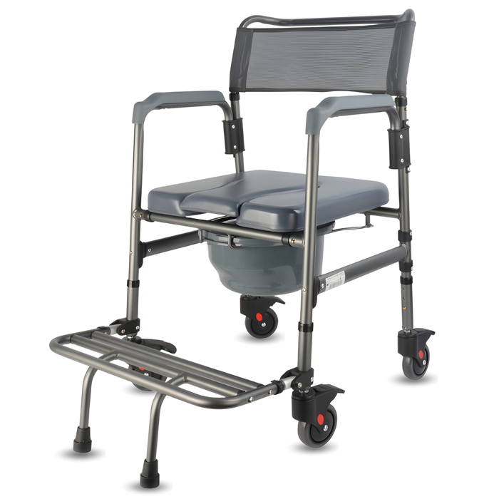 Opvouwbare Toiletstoel met Wielen | Mobiel Toilet