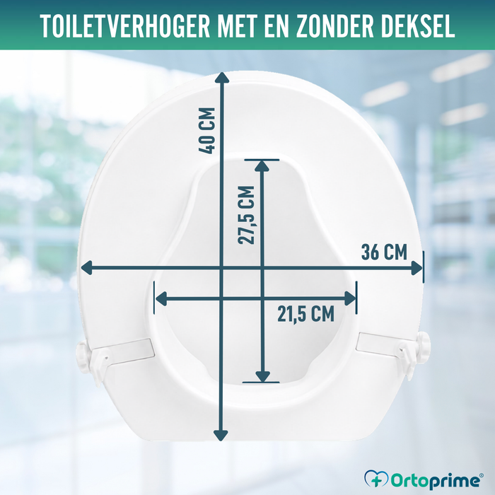 WC-verhoger met en zonder Deksel | Sterk 223kg