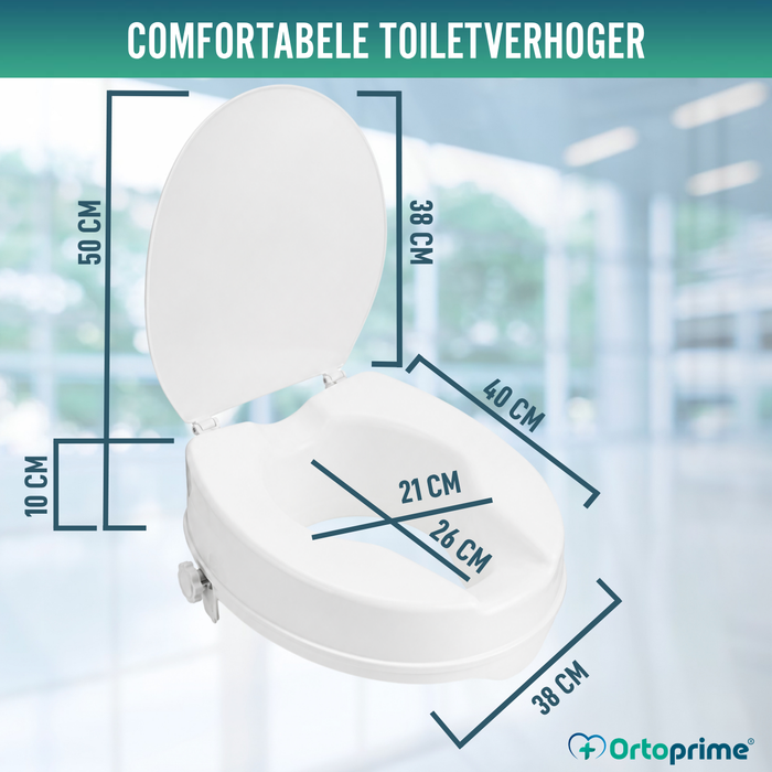 WC-verhoger met Deksel 10 cm | Universeel
