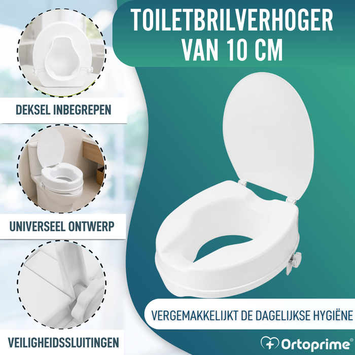 WC-verhoger met Deksel 10 cm | Universeel
