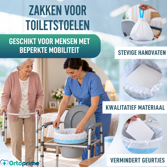 Wegwerp Toiletzakken met Kussens en Handvatten | Pack 50