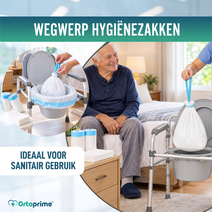 Wegwerp Toiletzakken met Kussens en Handvatten | Pack 50