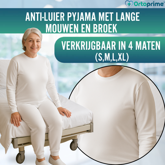 Lange Mouw Incontinentiepyjama | Unisex Dubbele Ritssluiting