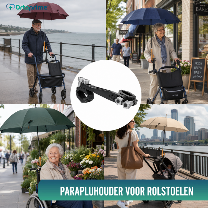 Universele Parapluhouder voor Rolstoelen en Rollators