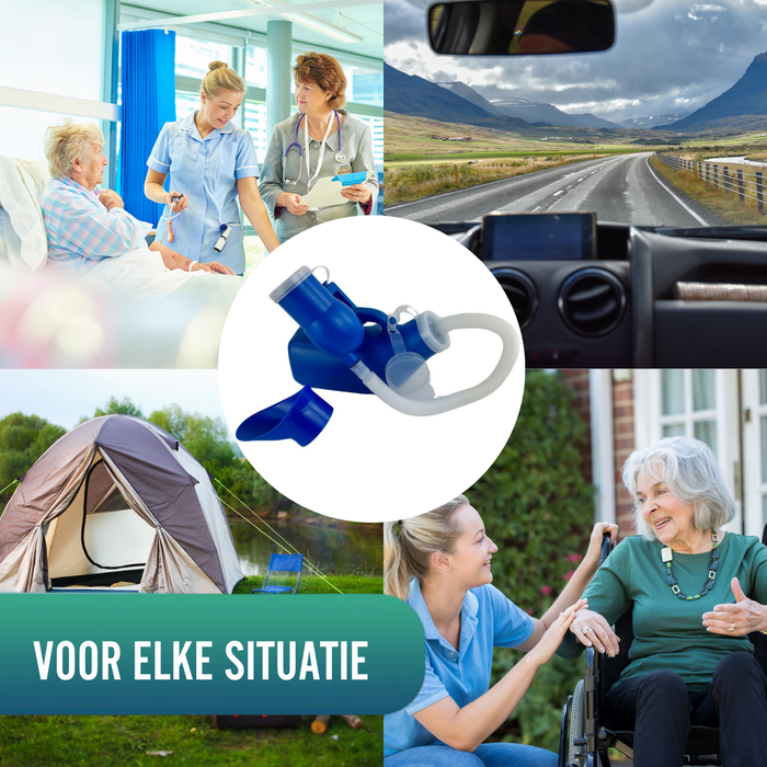 Draagbaar Urinaal Unisex 1200ml voor Volwassenen en Kinderen