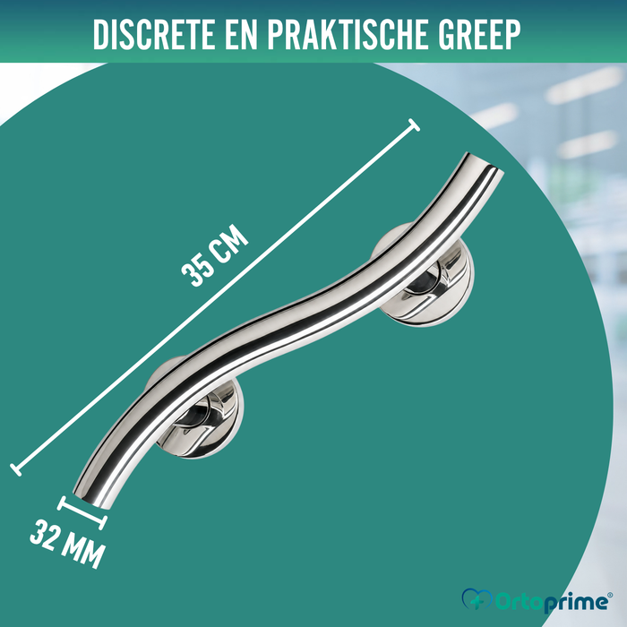 Steunbeugel voor Bad in RVS | 35 cm
