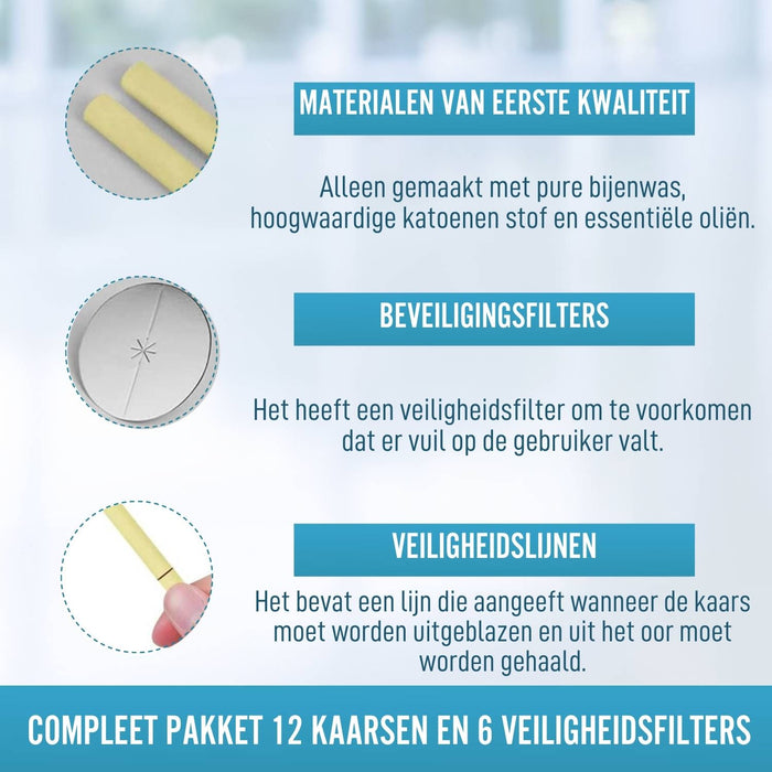 Oorkaarsen voor Effectieve en Veilige Oorreiniging | Pakket van 12 Kegels