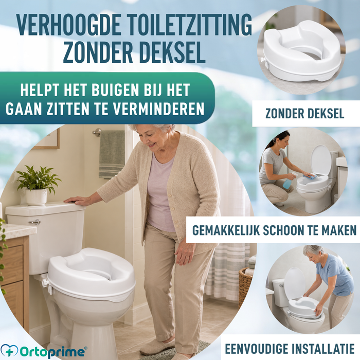 WC-verhoger met en zonder Deksel | Sterk 223kg