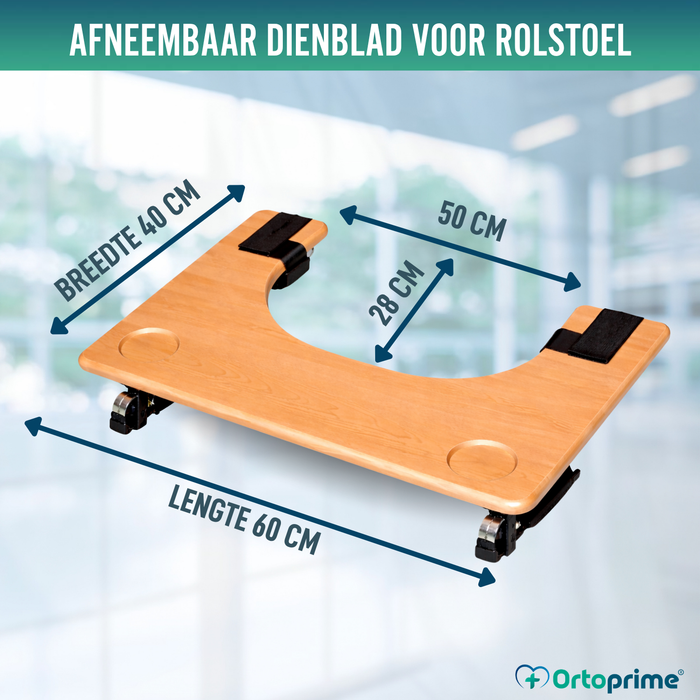 Rolstoelblad | Draagbare Tafel met Bekerhouder