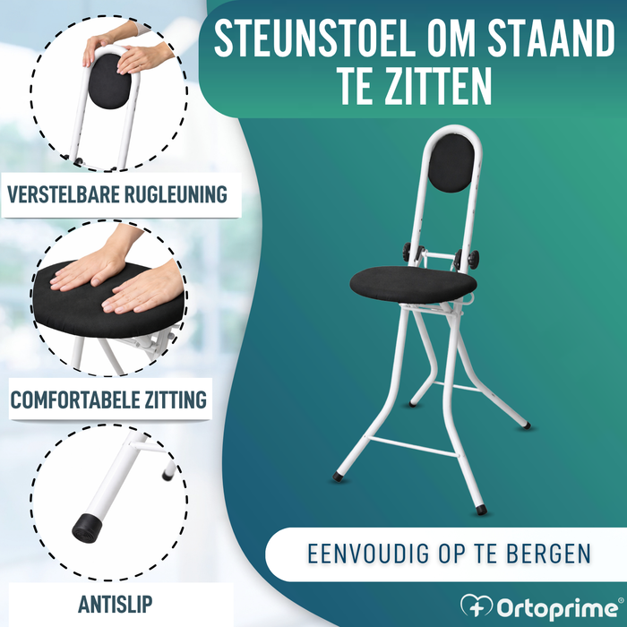 Steunstoel met Rugleuning | In Hoogte Verstelbaar