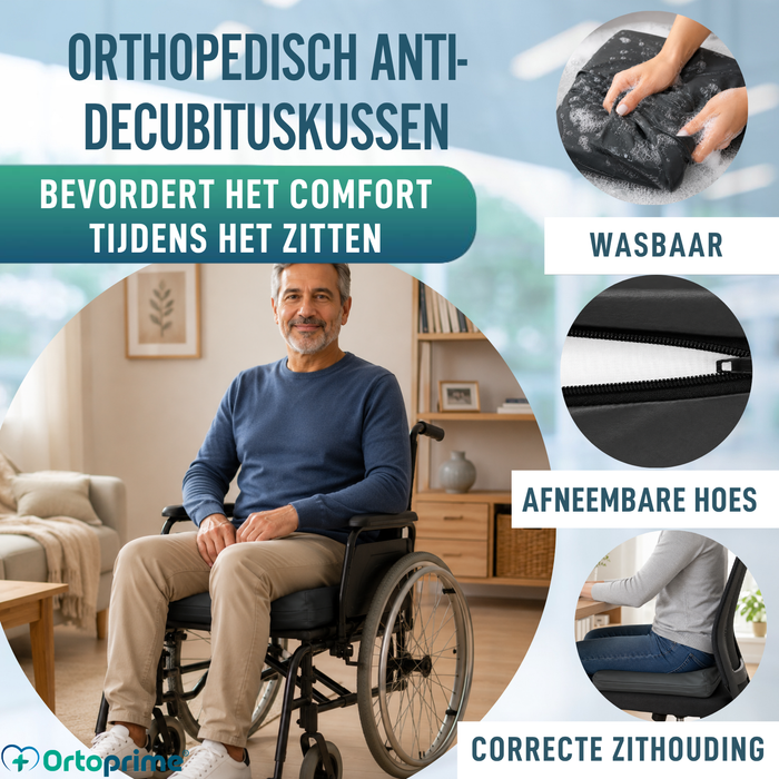 Anti-decubitus Traagschuimkussen 80kg/m3