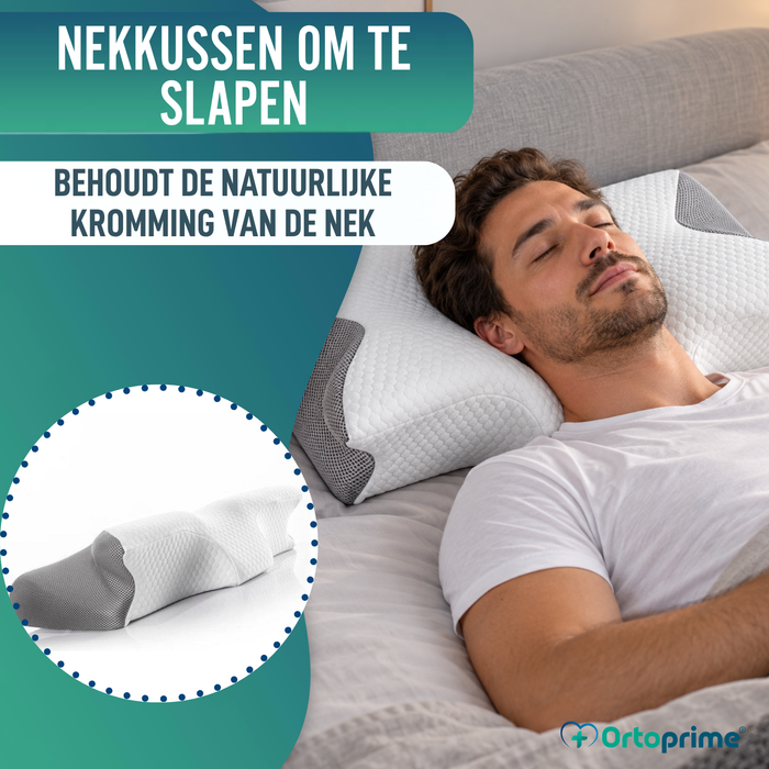 Ergonomisch Traagschuim Nekkussen met Contour