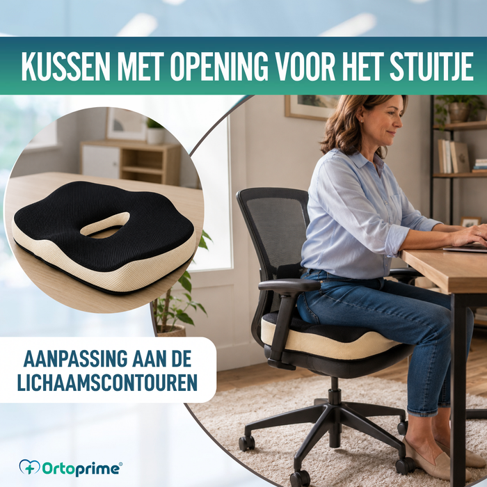 Ergonomisch Traagschuim Kussen met Coccyx Opening | Comfort