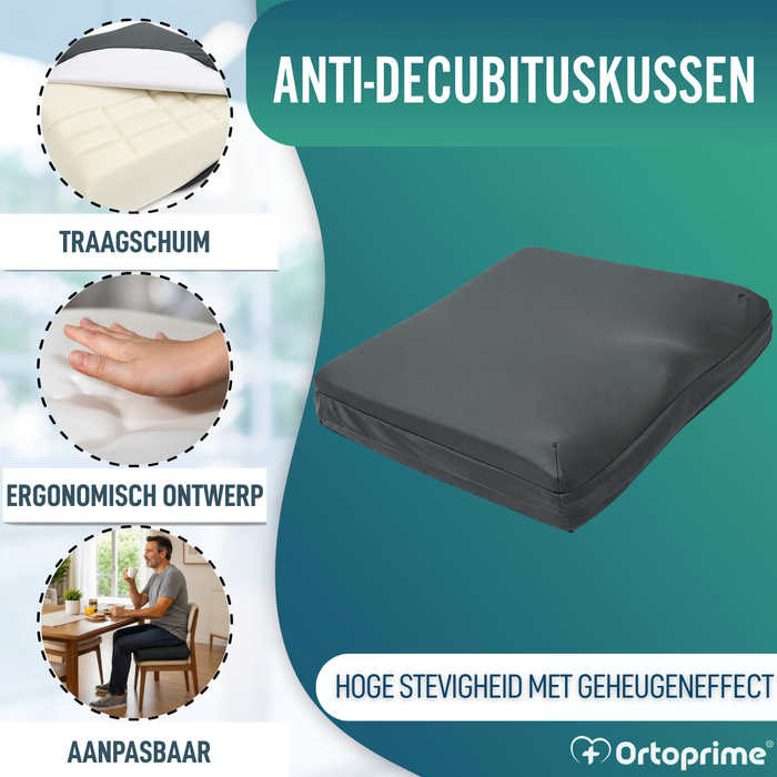 Anti-decubitus Traagschuimkussen 80kg/m3