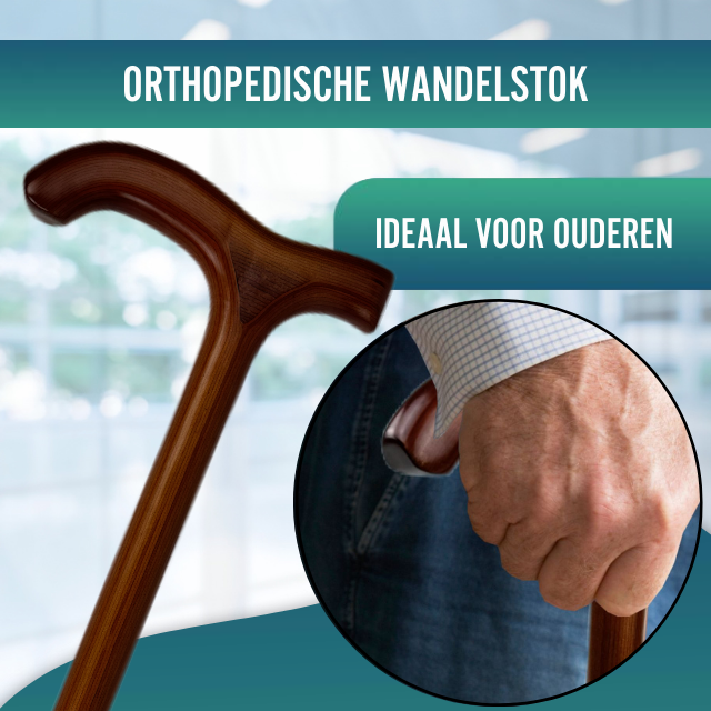 Houten Wandelstok voor Ouderen | Derby Handvat