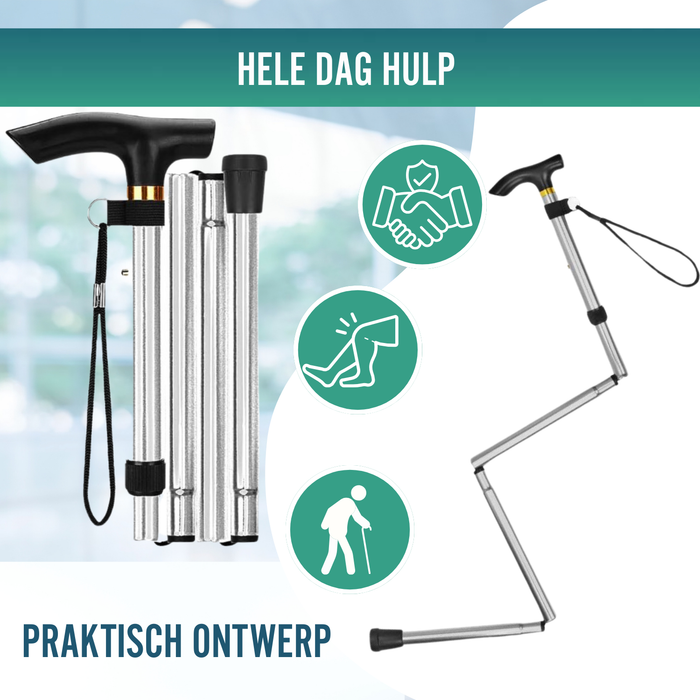 Orthopedische Wandelstok voor Lopen Verlengbaar | Zilver