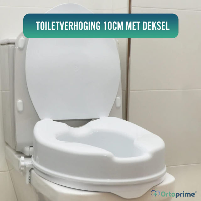 Toiletverhoger Met Deksel 10 Cm | WC-verhoger Badkamer — OrtoPrime.nl