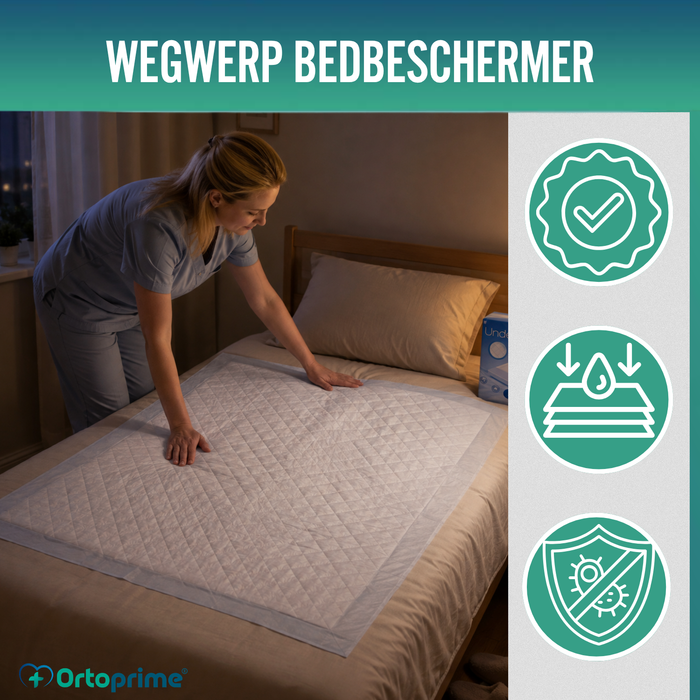 Wegwerp Super Absorberend Incontinentie Onderlegger met Vlies | 90x180 cm
