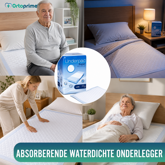 Wegwerp Super Absorberend Incontinentie Onderlegger met Vlies | 90x180 cm