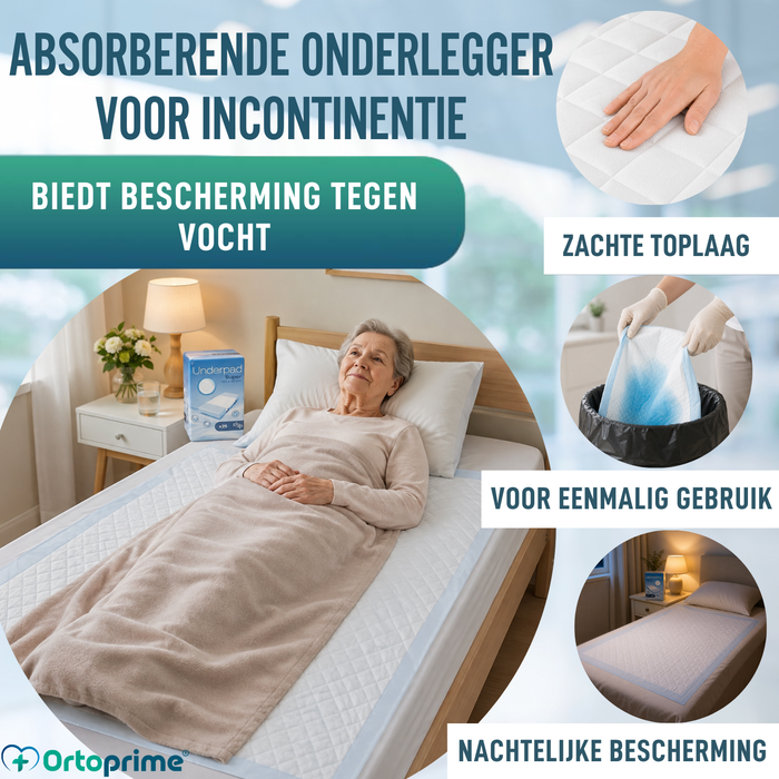 Wegwerp Super Absorberend Incontinentie Onderlegger met Vlies | 90x180 cm