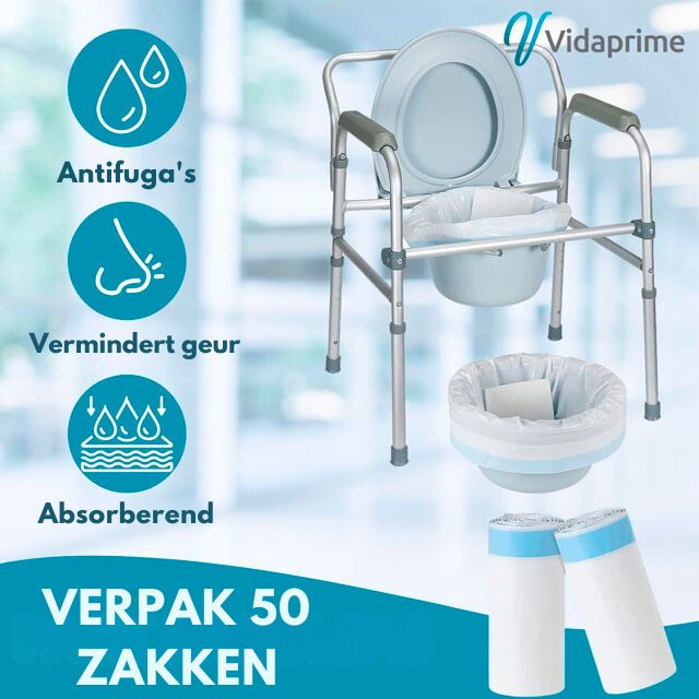 Wegwerp Toiletzakken met Kussens en Handvatten | Pack 50